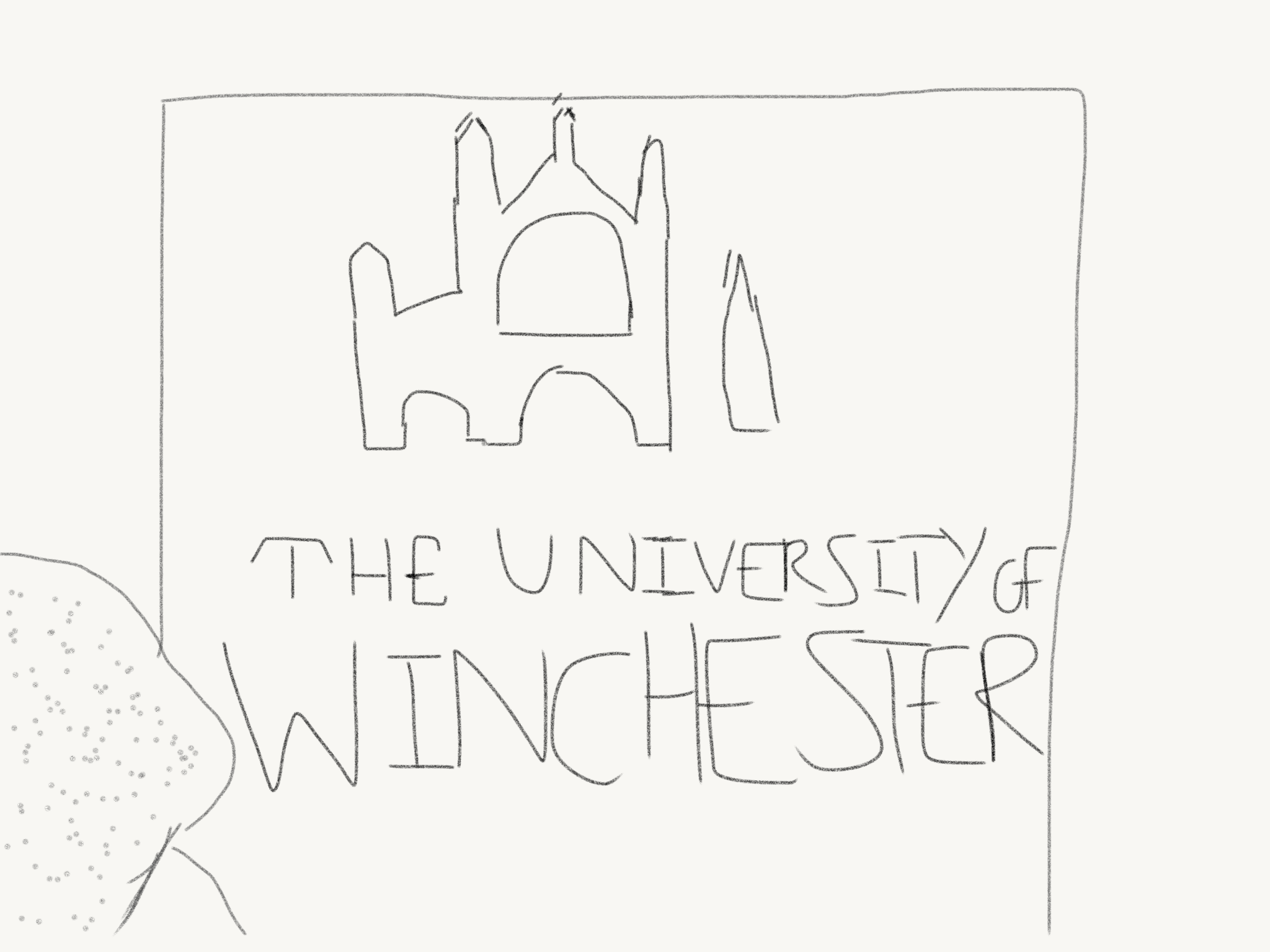 The Sketch of the 'University of Winchester' Sign