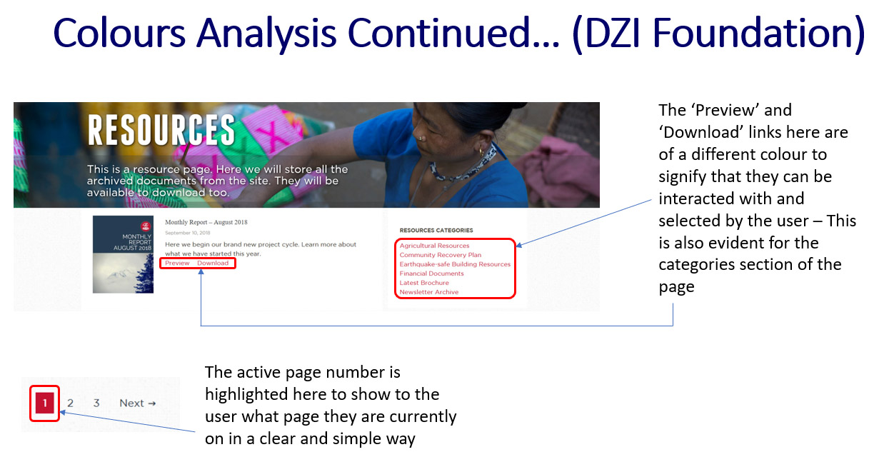'DZI Foundation' Website Colours Analysis - Part 4