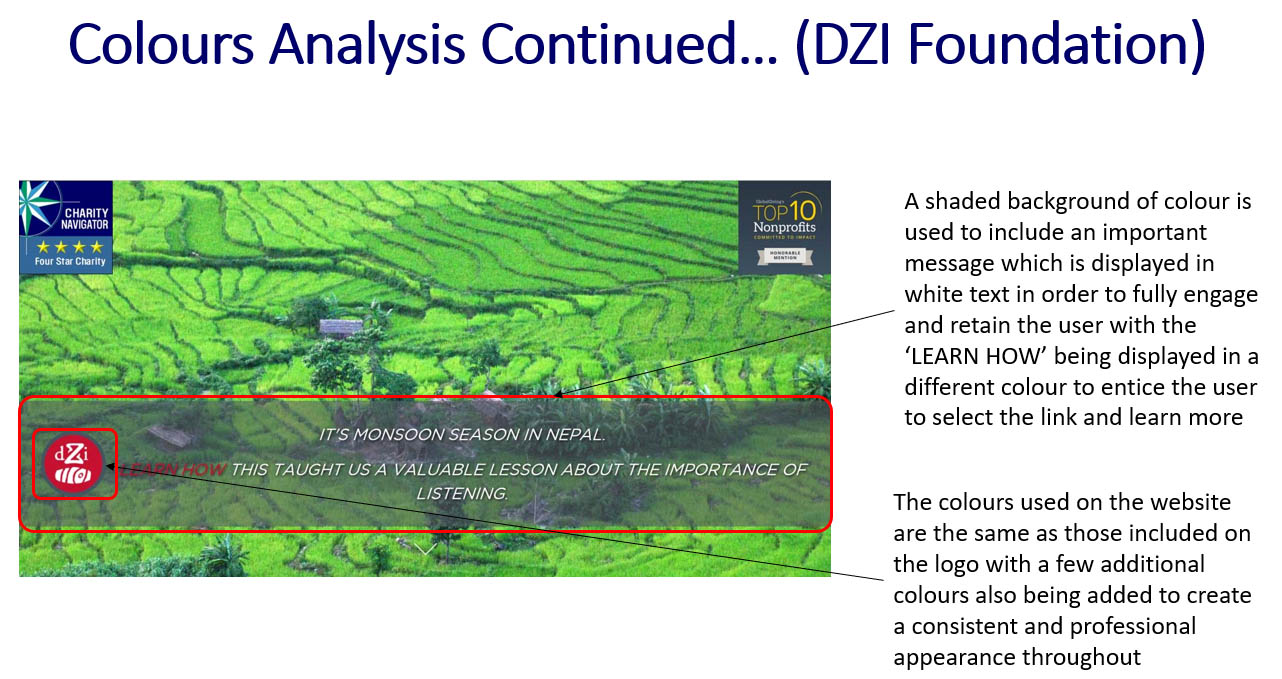 'DZI Foundation' Website Colours Analysis - Part 6