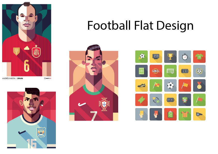 Football Flat Design Moodboard