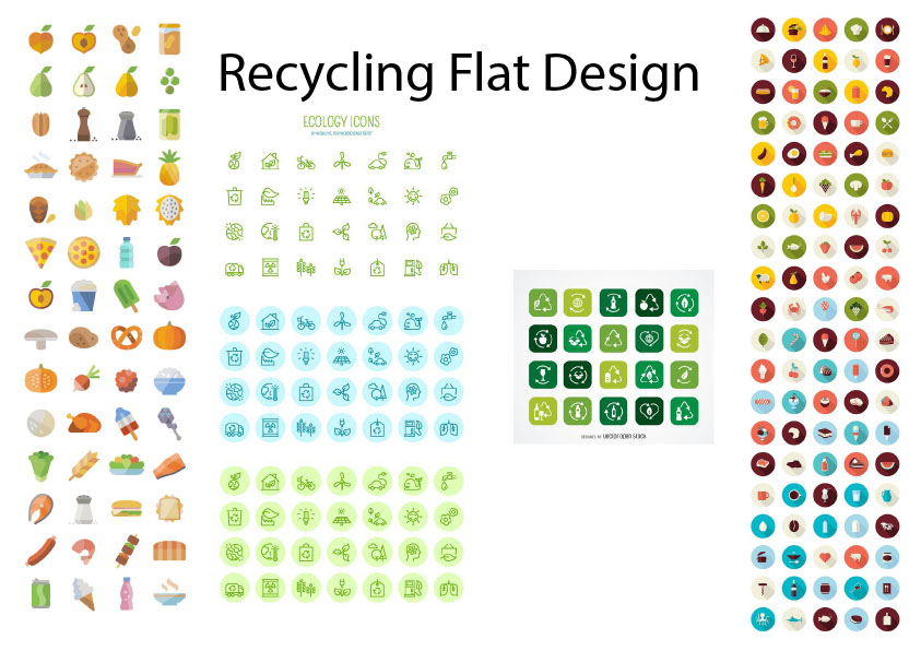 Recycling Flat Design Moodboard