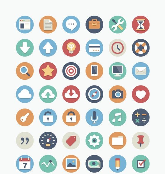 Flat Design Icons Research
