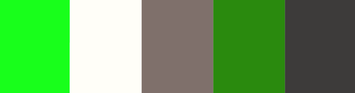 The Created 'XBOX' Colour Palette
