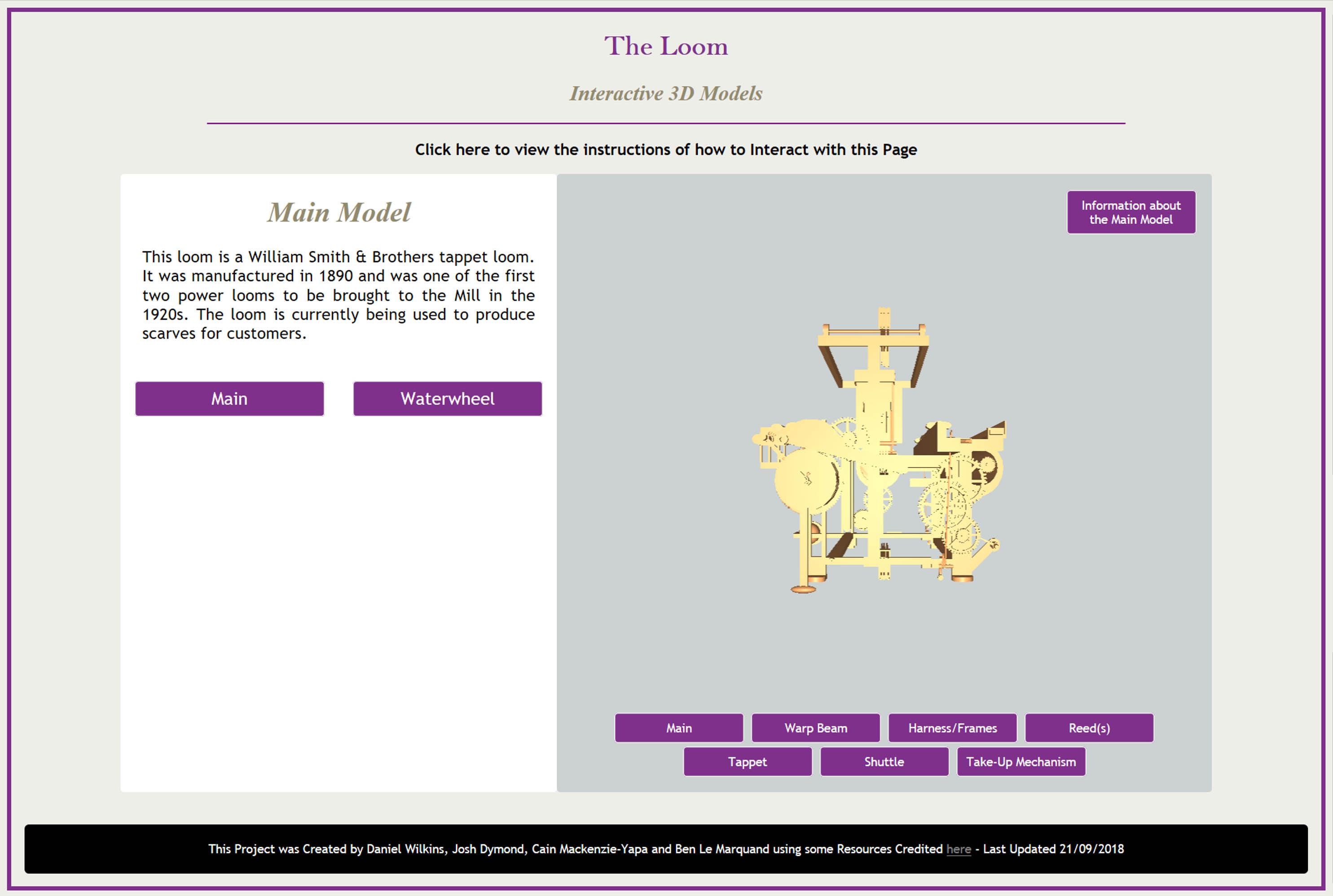 The Final Appearance of the Loom Page